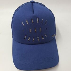 Women Roxy Hat Snapback Trucker Mesh Shades & Shakas Blue Surf Beach Casual Wear